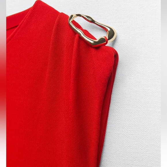 Zara Red Midi Dress - Picture 7 of 7